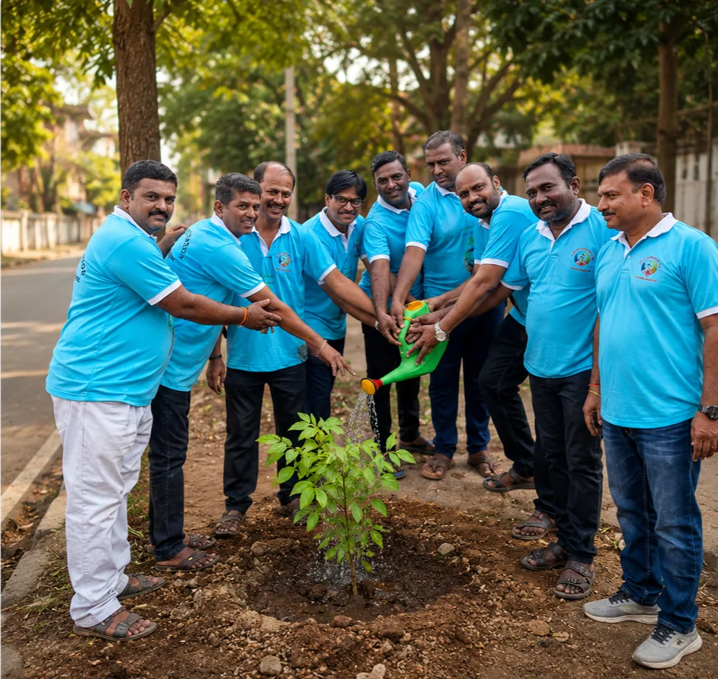 Mahaa Foundation Mahalingpur team members and volunteers supporting social service work