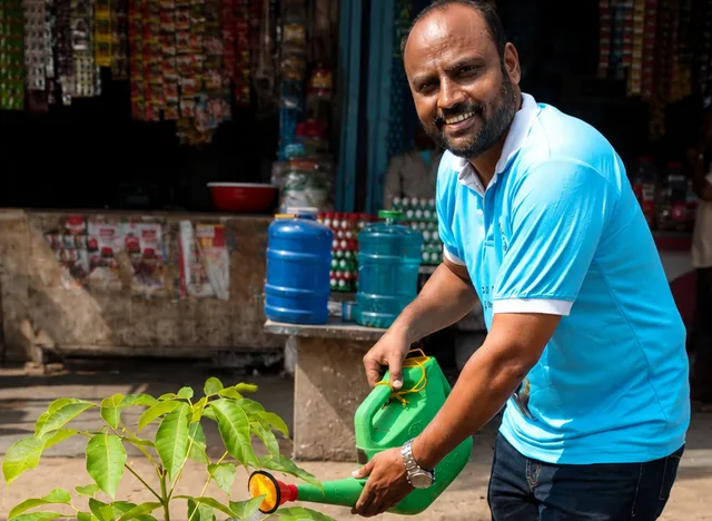 Tree plantation work in Mahalingpur by Mahaa Foundation